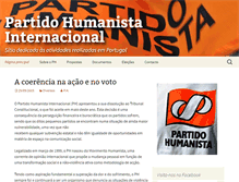 Tablet Screenshot of partidohumanista.pt